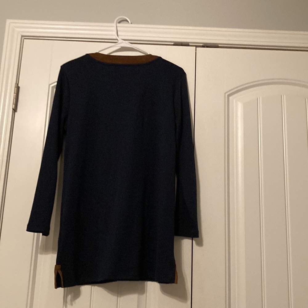 Lauren Ralph Lauren navy  3/4 sleeves Lauren Ralph Lauren top - Picture 5 of 8